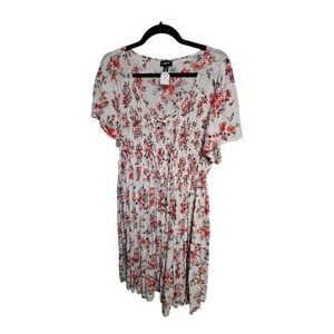 Torrid Red Floral Midi Dress